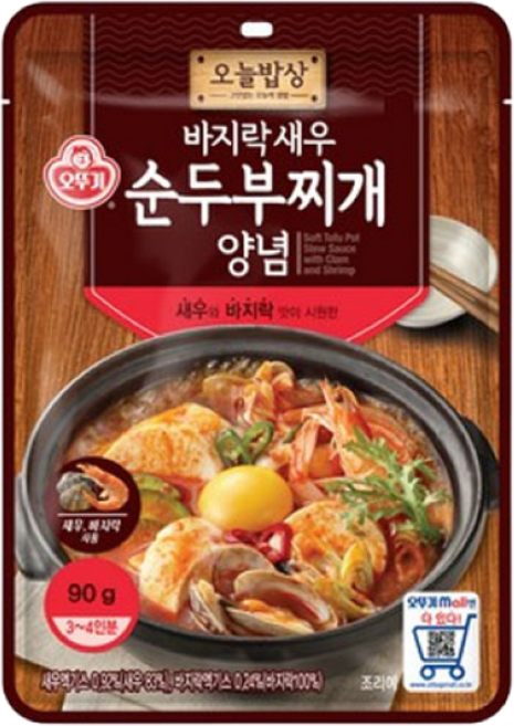 (무)오뚜기 바지락새우순두부찌개양념90gX10개, 90g, 10개