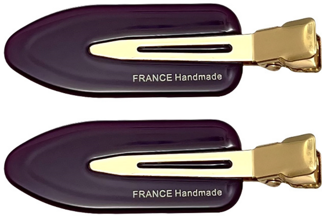 2개 세트 흔적없는 헤어핀 정교하고 작은 앞머리 핀 앞머리/옆머리 스타일링 세안 및 화장 시 편리하게 아세테이트 인스타그램 스타일 France handmade