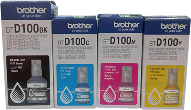 브라더 정품 BTD100BK DCP-T536DW T730DW MFC-T930DW, 4색셋트