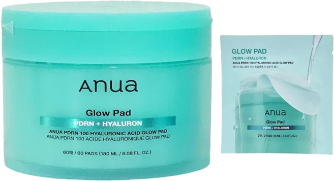 아누아 PDRN 피디알엔 100 히알루론산 글로우 패드60매 + 글로우 패드2매 추가 증정, 1개, 60매입 - 쿠팡