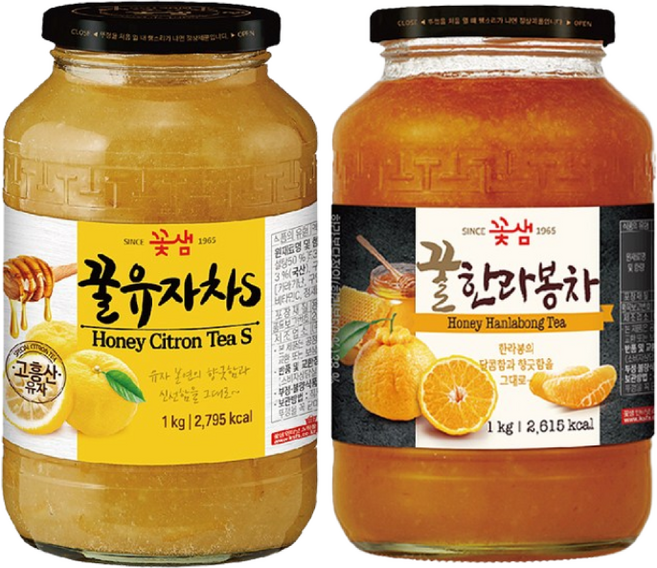 꽃샘 꿀유자차S 1kg *꿀한라봉차 1kg, 1개입, 1개