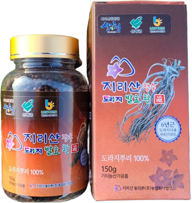 [특가할인15%] 지리산 6년 장수 약도라지 도라지환 발효환 150g, 1개