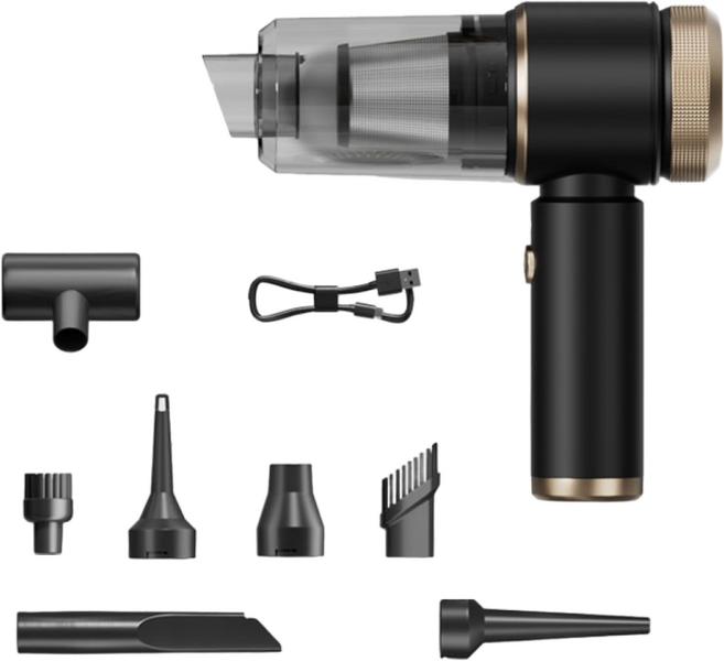 오토림 미니 무선 핸디 진공 청소기 볼베어링 모터 4000mAh 차량 가정 겸용, Autorim, 블랙