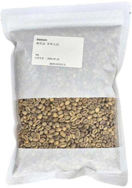 신선한 베트남 로부스타 커피 생두 1kg, 1개