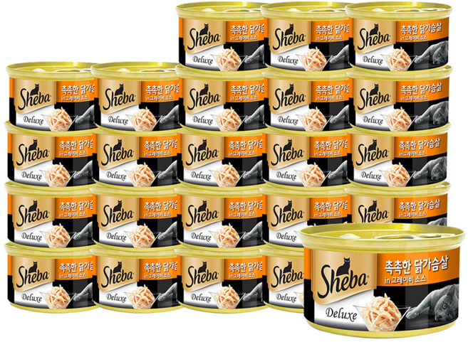 쉬바 고양이 간식캔, 촉촉한 닭가슴살, 85g, 24개