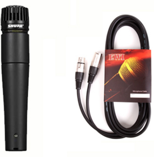 SHURE SM57-LC+XLR 케이블 5M/ 슈어 보컬/악기 마이크+ 마이크 캐논 5M