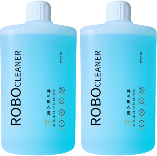 퓨어퍼스트 로보락 호환 세제 로봇청소기 세척액 클리너, 2개, 1L
