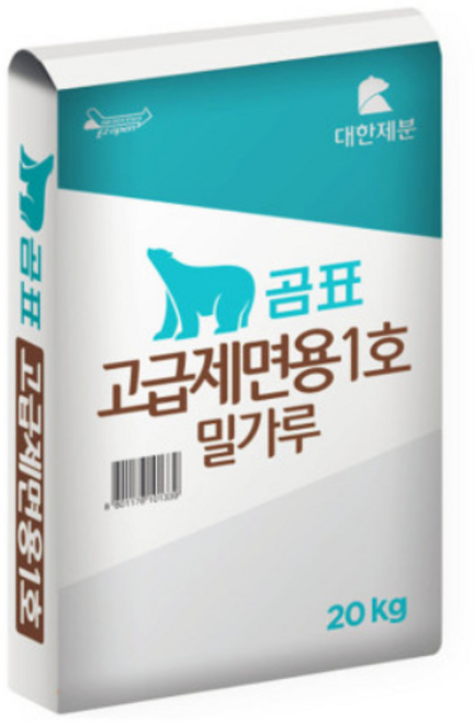곰표 고급제면용 1호 중력밀가루, 20kg, 1개