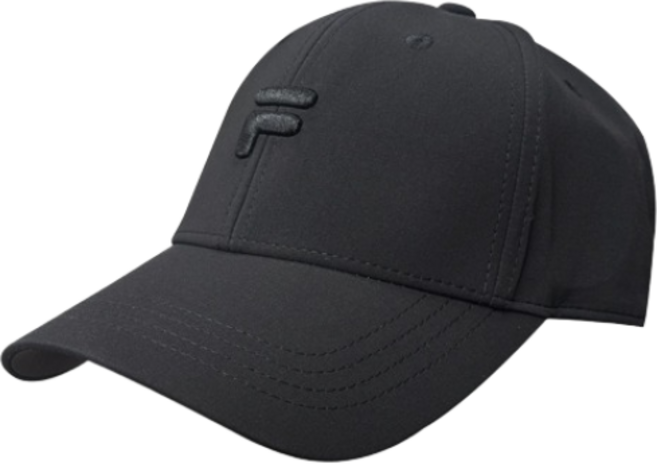 휠라 골프 모자 스포츠 캐주얼 캡, 올블랙, 1개