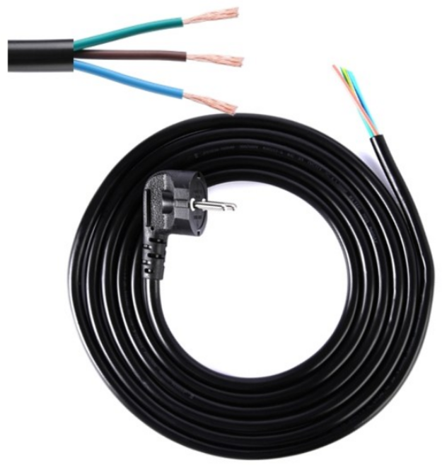 LED앤샵 전기코드선 전선 전기선 접지케이블 전원코드선 전선코드 1.5SQX3C (3M 5M) 220V 전기코드 파워코드 전원선 측면접지선 코드선 백색 회색, 5m, 블랙, 1개