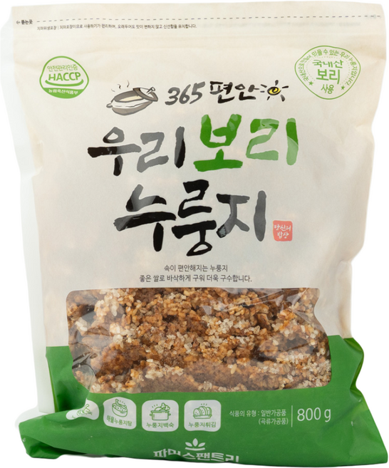365편안 우리 보리 누룽지, 800g, 1개