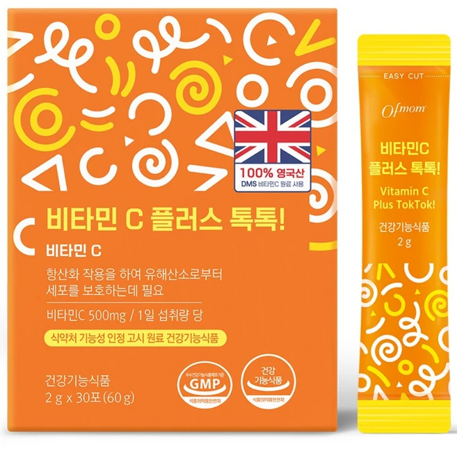 오브맘 비타민C 플러스 톡톡! 30일분, 1개, 30회분 - 쿠팡