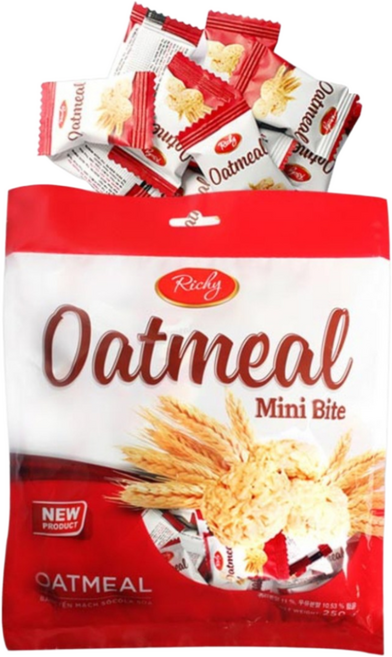 리키 오트밀미니바이트스낵, 250g, 2개