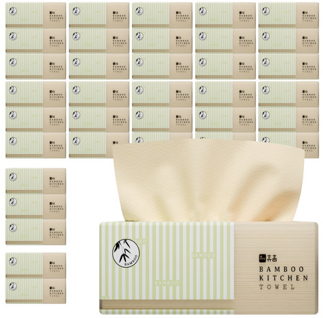 휴홈 무표백 대나무 뽑아쓰는 키친타올, 36개, 100매