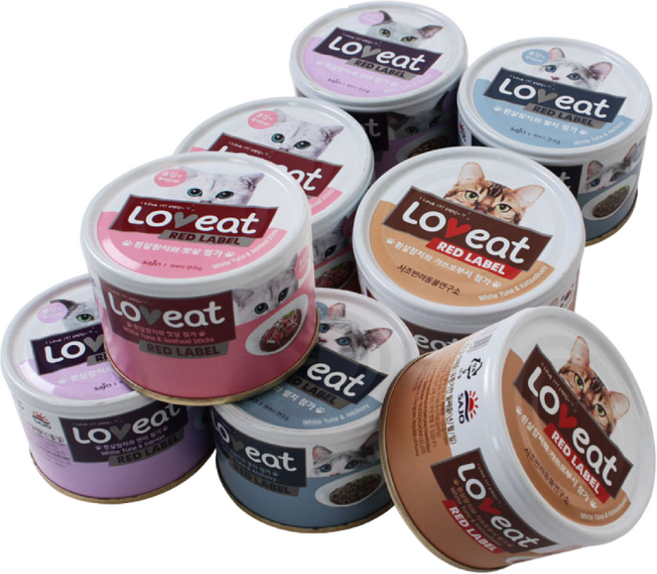 사조 러브잇 레드라벨 고양이캔, 160g, 24개, 콤보(재고 랜덤)