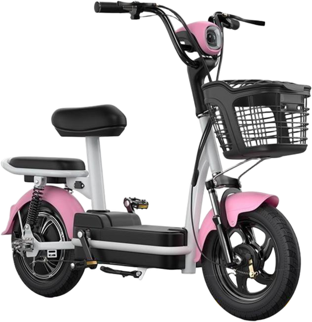 Bacicle 접이식 전기자전거 미니벨로 48V 15A 리튬 배터리 전동 출퇴근 배달, HD-핑크 15A 리튬배터리 48V 경량스틸