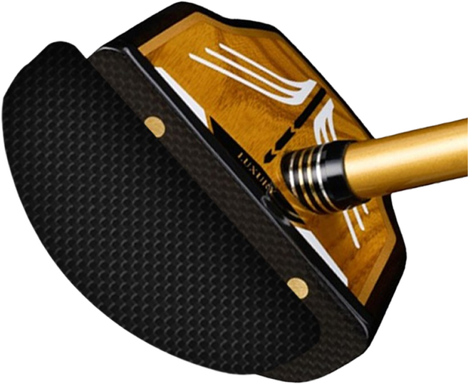 120x70mm 파크골프 헤드 페이스 100% 카본 보강제, 2개, 검정