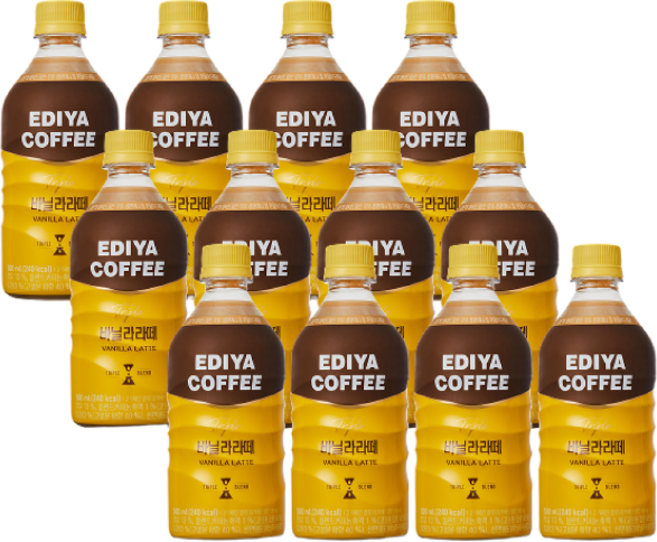 이디야 트리플 바닐라라떼, 500ml, 12개