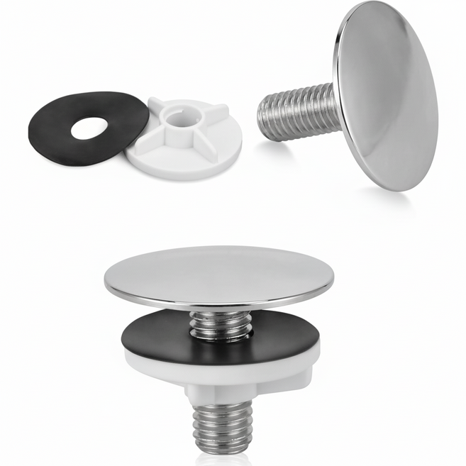 담담몰 싱크대 정수기 구멍마개, 1개, 실버