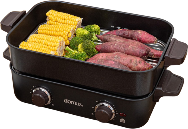 도무스 두판 타이머 멀티쿠커 5L 찜기 그릴 전골 어묵탕 홈파티 밀키트 집들이