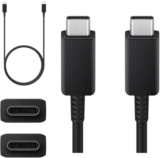 삼성 초고속충전 C to C 타입 정품 케이블 45W 1.8 미터 갤러시 탭 스마트폰 최대 pd 100w 데이터 케이블, 1개, 블랙, 1.8m