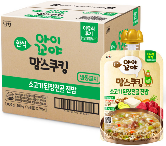 아이꼬야 맘스쿠킹 12개월부터, 100g, 10개, 소고기 된장전골 진밥