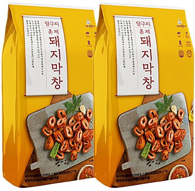 [1+1] 대구 달구지 푸드 훈제 돼지막창500g+500g 총2개, 2개, 500g