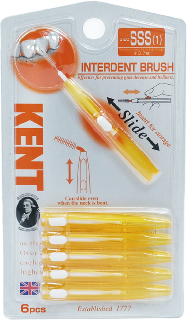 켄트 치간칫솔 슬라이딩 6P 5가지 사이즈, 6개입, 1세트, 0.7mm