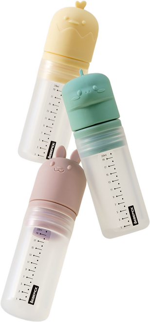 [본사직영]프띠아띠 베베픽 아기 올실리콘 약병 다회용 주주 투약병 3종 세트, 1세트