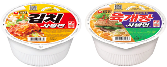 농심 김치 사발면 86g + 육개장 사발면 86g, 1개