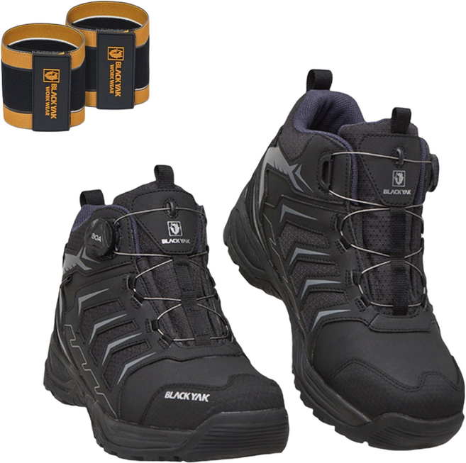 고릴라몰) 블랙야크 안전화 다이얼 경량 작업화 현장화 YAK-03D YAK-02D + 블랙야크 각반