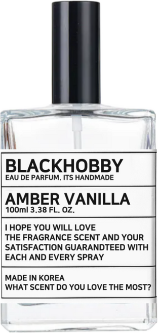 [3+1] 블랙하비 바닐라 베스트 10종 드레스퍼퓸 / 사탕수수 발효 베이스 사용, 1개, 100ml, 294. 엠버바닐라