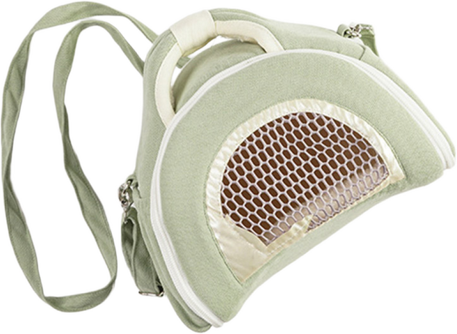 딩동펫 소동물 앙증 리본 이동가방, 그린, 1개