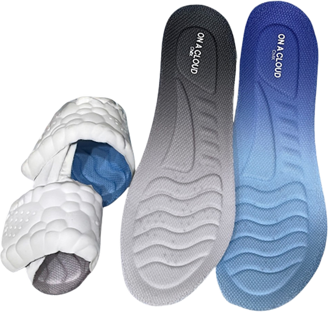 ChillX 1+1 푹신한 신발 깔창 인체공학 발편한 푹신한 구름 깔창