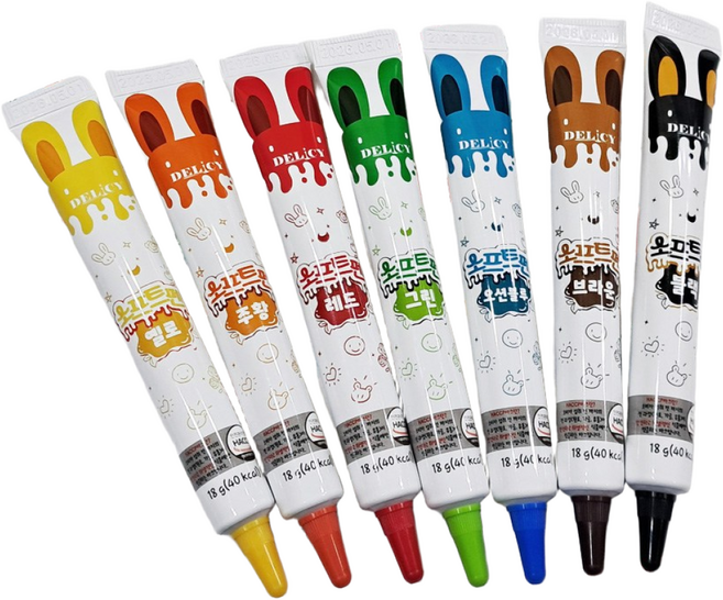 델리시 상상앤드 굳지 않는 데코 초코 크림 소프트펜, 1개, 블랙