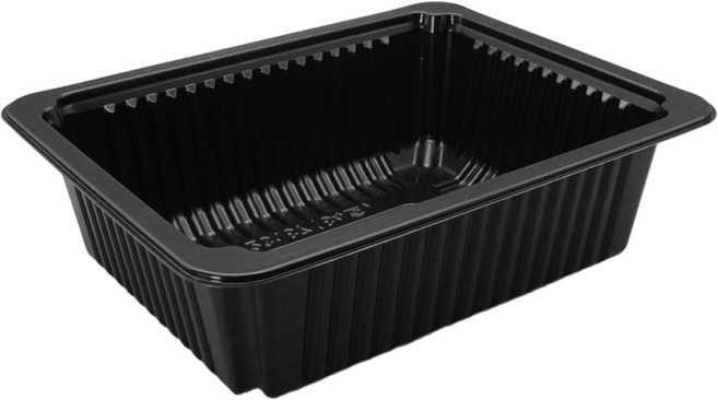 23187 실링용기 블랙 PP재질 전자렌지용, 1세트, 500개입