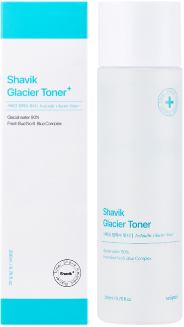 씨퓨리 샤비크 빙하수 토너 피부진정 릴렉싱 케어, 200ml, 1개