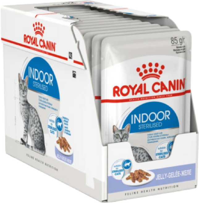 로얄캐닌 고양이사료 파우치 인도어 젤리 85g 1박스(12개), 12개