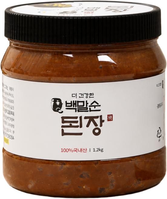 백말순 70년 전통 국내산 된장 옛날 시골 집 된장 무방부제, 1.2kg, 1개