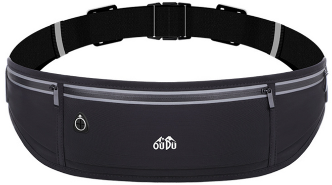 모노치 슬림핏 러닝벨트 허리쌕 힙색, 1개, 솔리드블랙