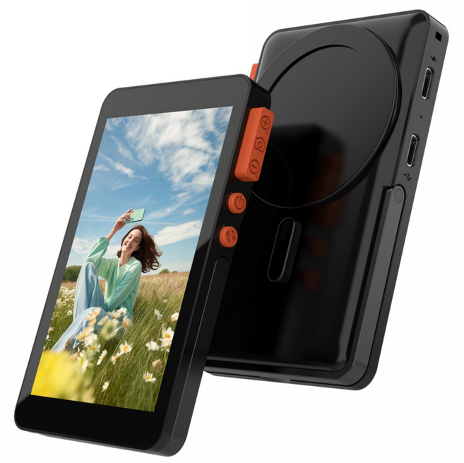 테크무드 무선 셀카 모니터 맥세이프 자석 후면 미러링 셀피 뷰파인더 스크린 촬영 브이로그, SC04-블랙, 1개