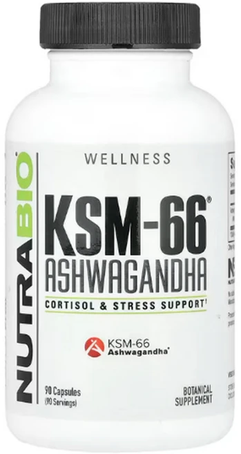 뉴트라바이오 아슈와간다 KSM-66 600mg 90 베지캡슐, 1개, 90정 - 쿠팡