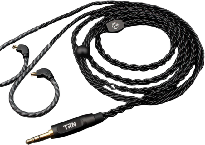 TRN 0.78 2핀 이어폰 케이블 호환 6코어 커스텀 심갓 trn tfz kz zst zsr 선 커스텀 줄 단선 이어폰 교체 교체용 호환, 블랙, 마이크 및 컨트롤러 있음