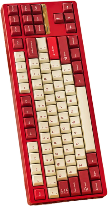 [스마트박스]TickType EVO80 기계식 키보드 3모드 2.4G 블루투스 HiFi 완제품 사무용 게임용 키보드, 우유축, 양극레드