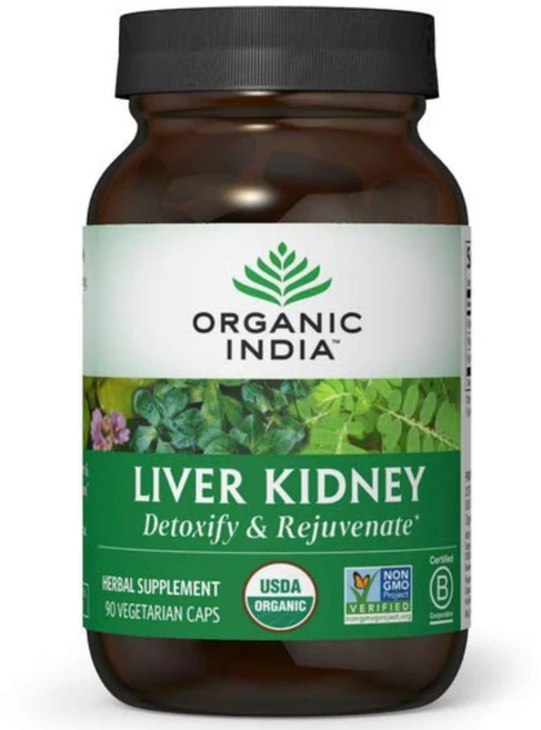 Organic India 오가닉 인디아 간 신장 건강 보조 허브, 1개, 90정 - 쿠팡