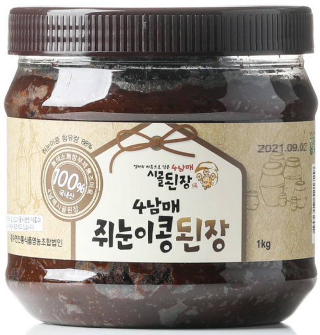 4남매 쥐눈이콩된장, 1개, 1kg