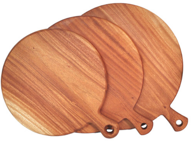 매직크린 마호가니 원형 핸들도마 18T 소 주방도마 원목도마 멀티도마 주방용품 데코