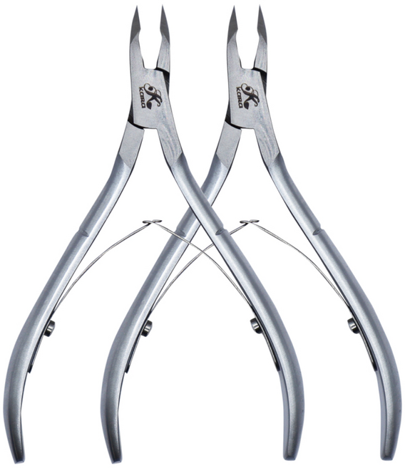 카라 전문가용 네일 니퍼 큐티클 제거 네일케어, 2개, 실버