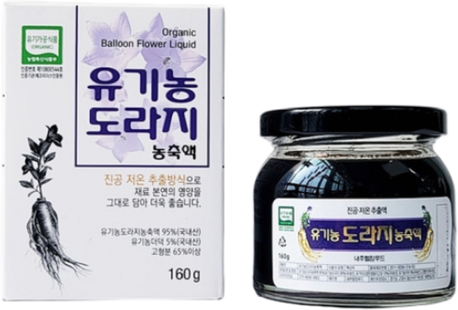 유기농 도라지청 160g 도라지 액기스 진액 즙, 1개