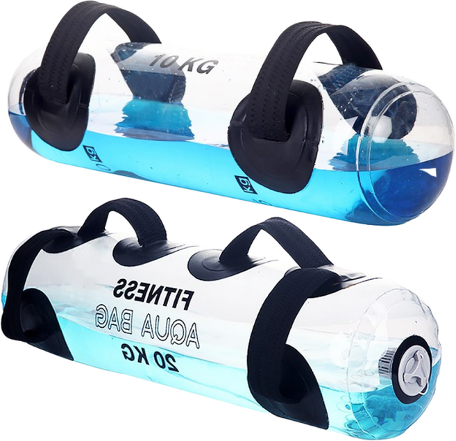 헬스몬 아쿠아백 워터 바벨 아쿠아볼 밸런스운동 10kg 20kg 30kg, 1개